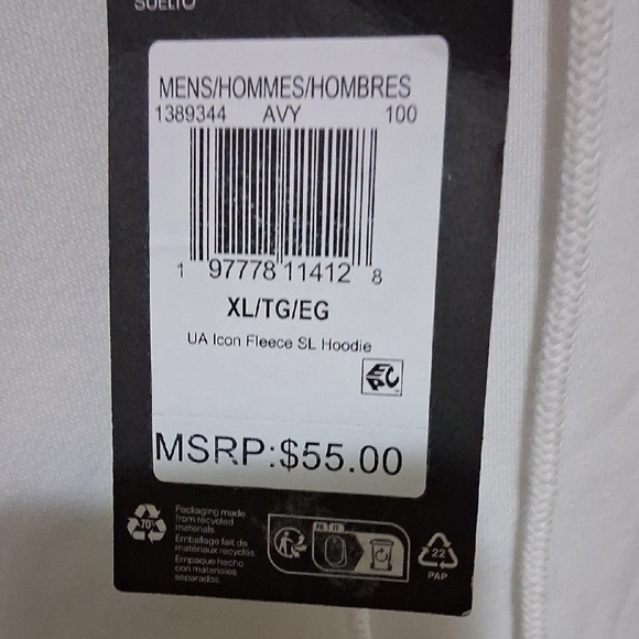 Under Armour Classic White Sleeveless Hoodie - Picture 3 of 7